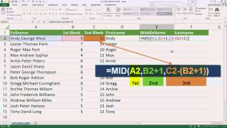 Learn Excel Functions -  LEFT, RIGHT, MID & LEN