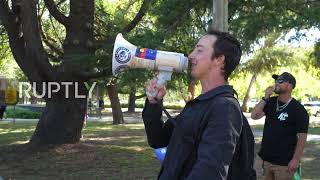Australia: 'Freedom Convoy' inspired anti-vax protesters march on Parliament House in Canberra