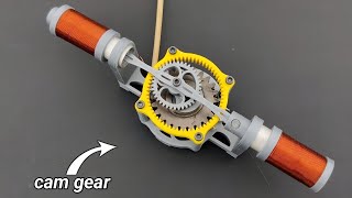 Most Powerful Twin Cylinder Solenoid Engine Using Cam Gear