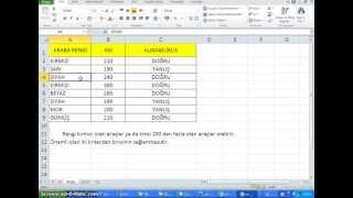 018 - Excel Mantıksal Formüller, yada formülü - 2
