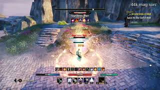 ESO None pet Mag sorc pve the walking execute 44k dps. Wrathstone patch