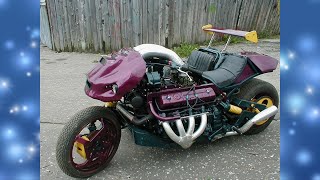 МОТОЦИКЛ С ДВИГАТЕЛЕМ ОТ ГАЗ 53 САМОДЕЛЬНАЯ ТЕХНИКА, МАШИНЫ И МЕХАНИЗМЫ Сделано Руками