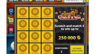 8 Ball Pool Scratch and win Earn Coins