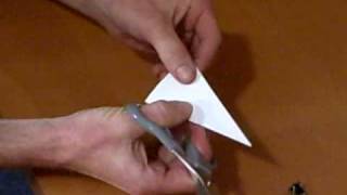 How to cut a paper snowflake