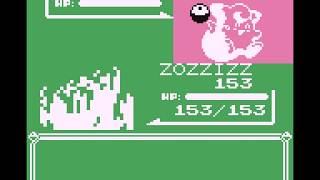 Pokemon Red - Glitch trainer Jacred (ZZAZZ variant, one growl)