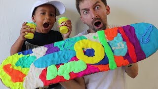 PLAY DOH SKATEBOARD WITH 4 YEAR OLD SKATER!