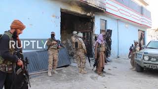 Afghanistan: Taliban forces inspect damage after gunfight with IS on Jalalabad outskirts