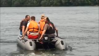 Лодка НДНД AirLayer 370 НК  Альфа + Nissan Marine 9,9 (15) тест вчетвером.http://airlayer-boat.ru