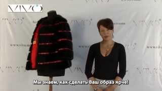 Шубка-автоледи из черной крашеной норки Роксана от мехового ателье VIVO