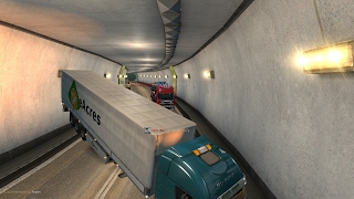 Cruzando el atascadero de camiones! Ruta del baneo Euro Truck Simulator 2
