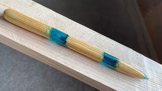 Красивая ручка из эпоксидной смолы и дерева. Handle made of epoxy resin and wood