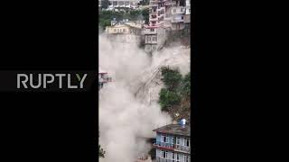 India: Landslide causes multi-storey building collapse in Shimla