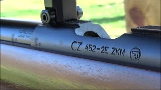 Shooting CZ 452 2E ZKM at the range.