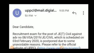 UPPCL JE CIVIL EXAM DATE POSTPOND Junior engineer civil examdate postpond
