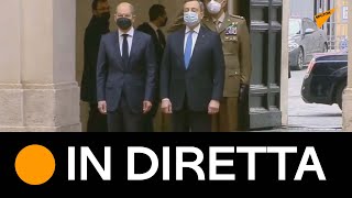Il Presidente Draghi incontra il Cancelliere Scholz a Palazzo Chigi