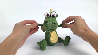 Динозавр крючком. Вязаные игрушки. Дракон