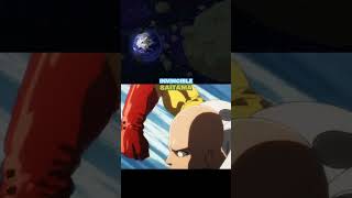 Saitama vs Invincible Battling the Asteroid