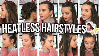 HEATLESS HAIRSTYLES FOR SHORT HAIR!! | Oliviagrace
