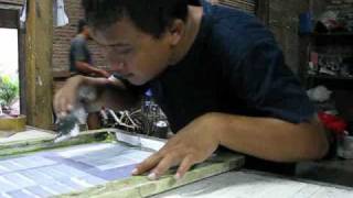 T-shirt screen printing process