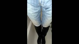 Wetting overknee boots