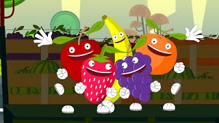 Five Little Fruits | Nursery Rhyme| Fun Song For Children