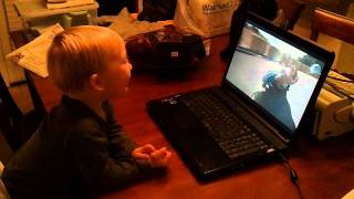 Boy loves Geico pig commercial