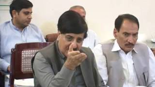 Fed Minst Sh Aftab chairing a meeting in DCo office in Attock