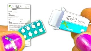 Miniature herbal tablets box tutorial DIY - YolandaMeow♡