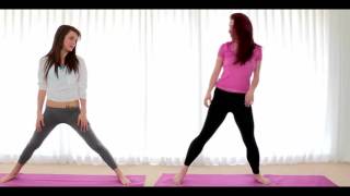 Yoga  Teen “Fit Girls'  Training   Yoga Challenge Two athletics working out