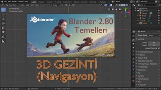 Blender 2.8 Temelleri - 02 :  3D GEZİNTİ  (Navigasyon)
