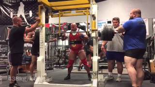 460.5kg/1,015lbs x 2 Raw Squat w/ wraps PR @ 140kg/308lbs 9-26-15