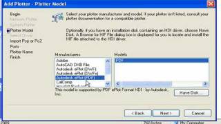 Adding a PDF Printer to AutoCAD