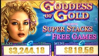★GODDESS OF GOLD★ FULL SCREEN OF!? FEAT. SUPER STACKS (IGT) Slot Machine Bonus