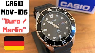 Casio Quartz Taucheruhr MDV 106 Marlin oder Duro - German Deutsch