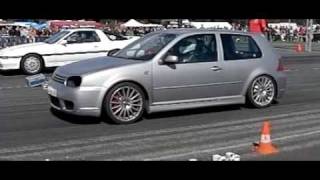 Golf 4 Slow Motion vom Start des R32 BiTurbo 4Motion