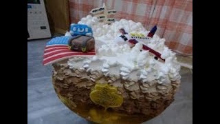 IDÉE DÉCORATION GÂTEAU AVEC CRÈME - THÈME VOYAGE USA - Tutoriel -