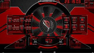 Windows 7 Ultimate  Desktop with Red Asus ROG Rainmeter 2018