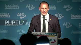 Germany: AfD"s Chrupalla says Union "punished for 16 years of Merkel" after exit polls released