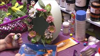 Riesen Oster Ei mit Guckloch und Osternest