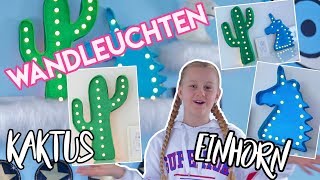 KAKTUS ?VS EINHORN ? DIY ROOM DECOR IDEE LED LAMPEN  MaVie Family Living