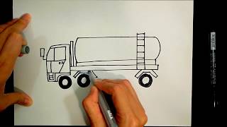 How to draw a tanker【Ginger's place for kids】