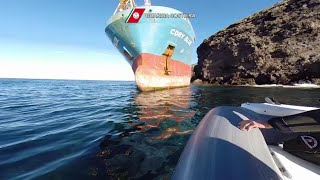 Cargo incagliato in Sardegna, video subacqueo della Guardia Costiera: squarci enormi nella chiglia