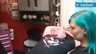 Multiple scrotal piercing reaction