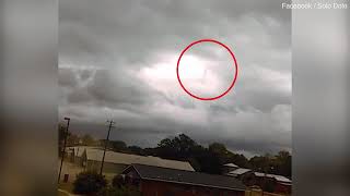 'God' appears to walk across sky between clouds in Alabama