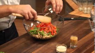Salade italienne aux haricots et tomates