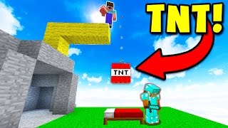 DROPPING TNT TROLL! (Minecraft BED WARS)