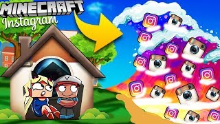 BAZA VS INSTAGRAM TSUNAMI - MINECRAFT TSUNAMI CHALLENGE | Vito VS Bella