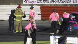 Bowman Gray 6-11-16 John Holleman And Robbie Brewer clash in the Sportsman race