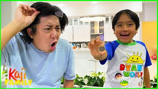 Ryan Makes Coin Disappear Trick!!!
