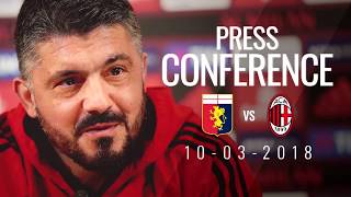 Gattuso press conference pre-Genoa v AC Milan - Serie A 2017/18